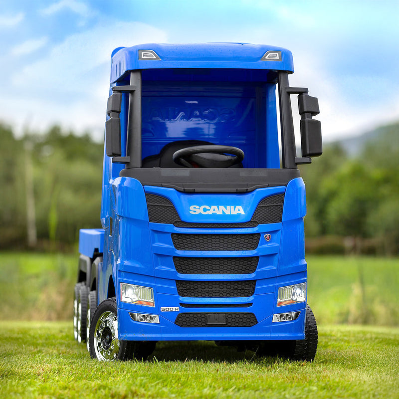 Official Scania Blue 24V Ride-On Truck &amp; Trailer