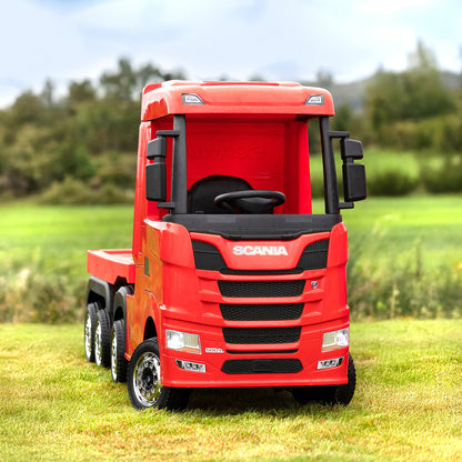 Official Scania 24V Red Ride-On Truck &amp; Trailer