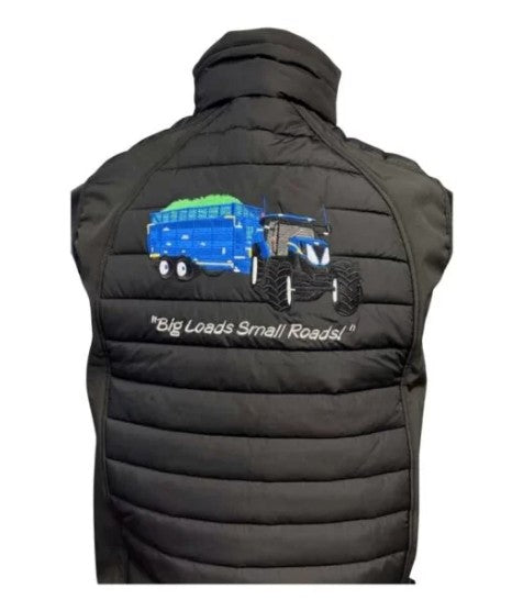KIDS IMPACT HYBRID GILET  BLUE TRACTOR &amp; TRAILER