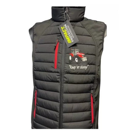 KIDS IMPACT HYBRID GILET  RED TRACTOR &amp; TRAILER