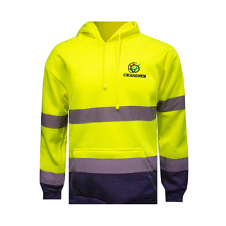 GRASSMEN Hi-Vis Hoodie Yellow/Navy