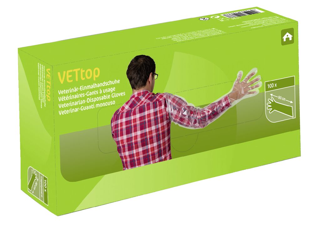VETtop Disposable Gloves Pkt 100 (Calving / Lambing)