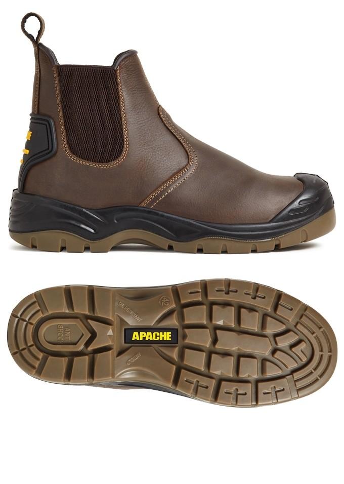 Apache AP715S Safety  Dealer Boot Brown