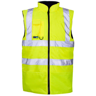 Hi-Viz Reversible Fleece-Lined Bodywarmer Yellow