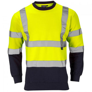 Hi Viz Sweatshirt Fluro Yellow/Navy