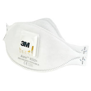 3M AURA 9322 DISPOSABLE VALVED DUST/MIST RESPIRATOR P2    SALE